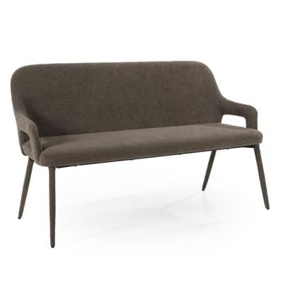 By-Boo Eetkamerbank 'Fika' Bouclé, kleur Bruin