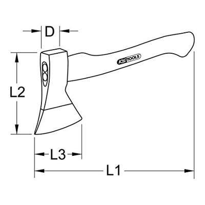 KS Tools 1401239 Handbijl 350 mm 1232 Gewicht (kop) 800 g - thumbnail