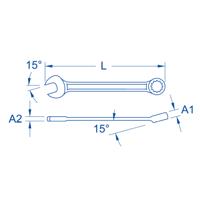 Brilliant Tools BT011932 BT011932 Ring-steeksleutel Sleutelbreedte (metrisch) 32 mm - thumbnail