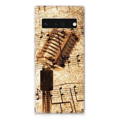 Google Pixel 6 Pro | Siliconen hoesje | met foto Bladmuziek Google Pixel 6 Pro | Siliconen hoesje | met foto Bladmuziek
