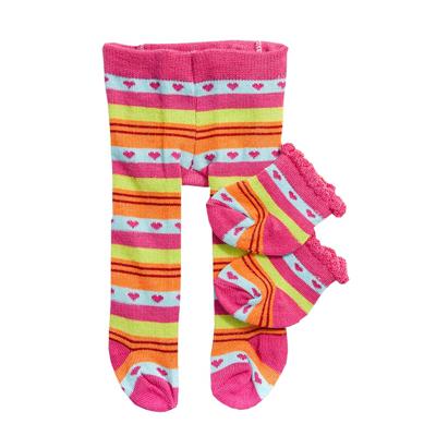 Heless maillot en sokjes met hartjes voor een pop van 35 45 cm