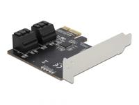 Delock Delock - Speicher-Controller - SATA 6Gb/s - Low-Profile PCI Express kaart SATA 6 Gb/s PCIe - thumbnail