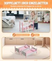 Houten Poppen Stapelbed - Puntos Grijs - thumbnail