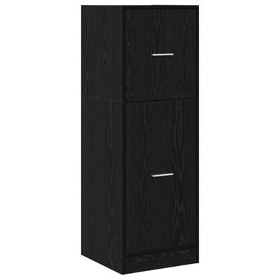 Apothekerskast Zwart eiken 40 x 41 x 118 cm Bewerkt hout