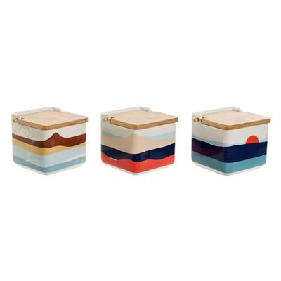 Zoutvaatje met deksel Home ESPRIT Blauw Groen Roze Lila Bamboe Tropisch 750 ml 14 x 12,5 x 12 cm (3 Stuks) Zoutvaatje met deksel Home ESPRIT Blauw Groen Roze Lila Bamboe Tropisch 750 ml 14 x 12,5 x 12 cm (3 Stuks)