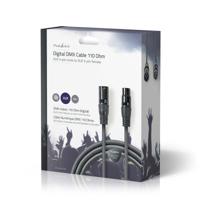 Digitale DMX-Kabel 110 Ohm | XLR 3-pins male - XLR 3-pins female | 10 m | Grijs - thumbnail