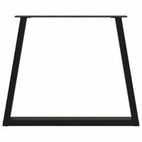 Eettafelpoten 2 st V-vormig 70x(72-73,3) cm staal zwart - thumbnail