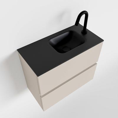 MONDIAZ ADA 60cm toiletmeubel linen. LEX wastafel urban rechts 1 kraangat MONDIAZ ADA 60cm toiletmeubel linen. LEX wastafel urban rechts 1 kraangat