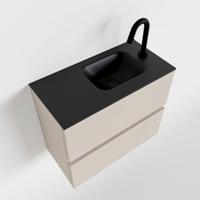 MONDIAZ ADA 60cm toiletmeubel linen. LEX wastafel urban rechts 1 kraangat - thumbnail