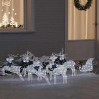 VidaXL Led rendieren 7 pcs wit stof - thumbnail