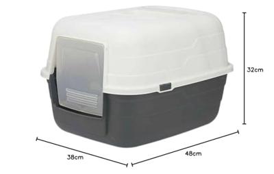 Kattenbak Mascow Grijs Antraciet Plastic 48 x 32 x 38 cm (12 Stuks)