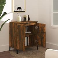 Dressoir 60x35x70 cm bewerkt hout gerookt eikenkleurig - thumbnail