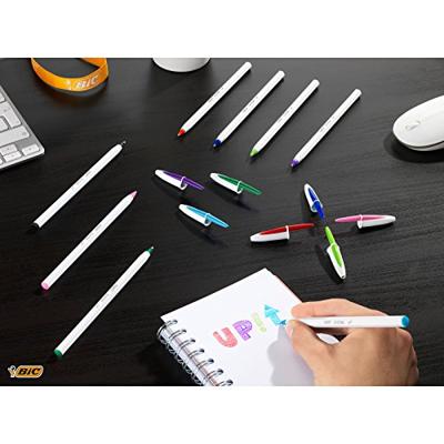 Bic balpen Cristal Up, doos met 20 stuks in geassorteerde fun kleuren - thumbnail