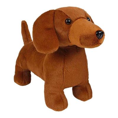 Take Me Home knuffel pluche - teckel donkerbruin, 33cm