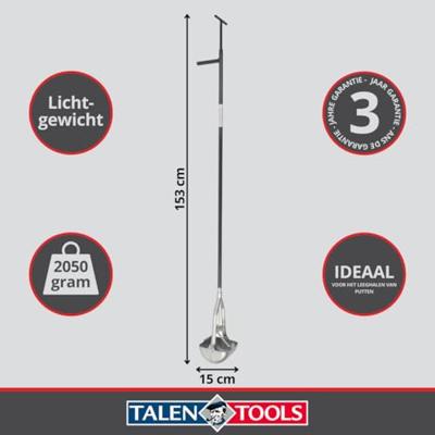 Putschep vierkant 15 cm Talen Tools - Talentools