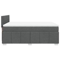 Boxspring met matras stof donkergrijs 140x200 cm - thumbnail