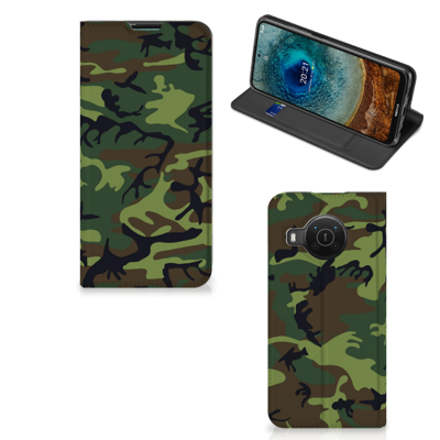 Nokia X20 | X10 | Hoesje met Magneet | Army Dark