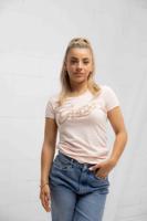 Guess Script T-Shirt Dames Roze - Maat S - Kleur: Roze | Soccerfanshop - thumbnail