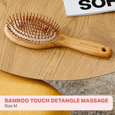 Olivia Garden Bamboo Collection Massage Brush Medium Oval