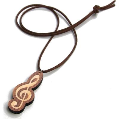 Berben BDKI-GS-N G-sleutel ketting noten / esdoorn Berben BDKI-GS-N G-sleutel ketting noten / esdoorn