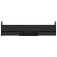 Bedframe met hoofd- en voeteneinde zwart 100x200 cm - thumbnail