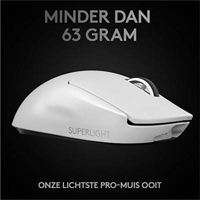 Logitech PRO X SUPERLIGHT Gaming-muis Radiografisch Optisch Wit 5 Toetsen 16000 dpi Oplaadbaar Logitech PRO X SUPERLIGHT Gaming-muis Radiografisch Optisch Wit 5 Toetsen 16000 dpi Oplaadbaar