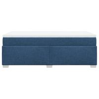 Boxspring met matras stof blauw 90x190 cm - thumbnail