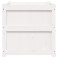 Plantenbakken 2 st cm massief grenenhout wit - thumbnail