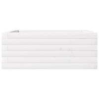 VidaXL Plantenbak 60x60x23 cm massief grenenhout wit - thumbnail