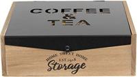 Clayre & Eef Theedoos 9 vakken 24x25x8 cm Bruin Hout Rechthoek - thumbnail