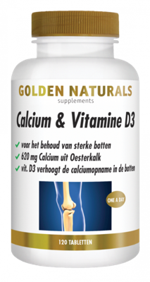 Golden Naturals Calcium & Vitamine D3 Tabletten Golden Naturals Calcium & Vitamine D3 Tabletten