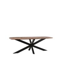 LABEL51 Deens Ovale Eettafel 'Zane' Espresso Mangohout, 190 x 100cm - thumbnail
