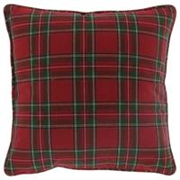 Unique Living kussen x-mas tartan rood / groen 45 x 45 cm - thumbnail