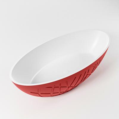 Vrijstaand Bad MONDIAZ HOLM 180x85cm Kleur Fire / Talc