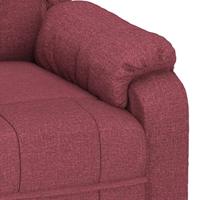 Fauteuil verstelbaar stof wijnrood - thumbnail