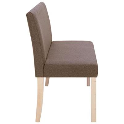 VidaXL Bankje 139,5 cm polyester bruin VidaXL Bankje 139,5 cm polyester bruin