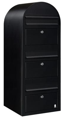 Bobi BrievenbusTrio 9005 Struktuurzwart - 01.01.06.35