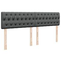 Boxspring met matras stof donkergrijs 200x200 cm - thumbnail