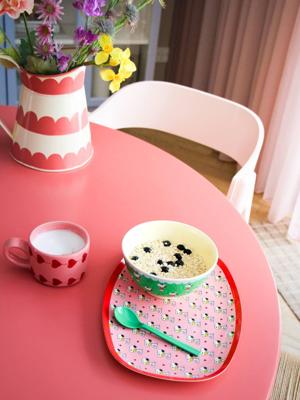 Koffielepels in melamine set van 6 RICE meerkleurig Koffielepels in melamine set van 6 RICE meerkleurig