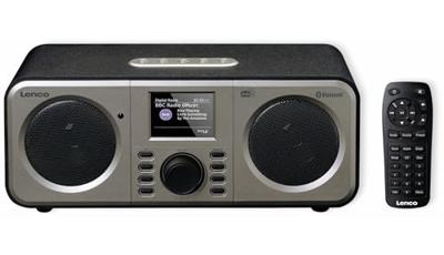 Lenco DAR-030 Radio DAB+, VHF (FM) Bluetooth Wekfunctie Zwart-grijs