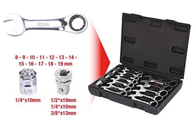 KS Tools 503.4653 503.4653 Ring-steeksleutelset Sleutelbreedte (inch) 3/4