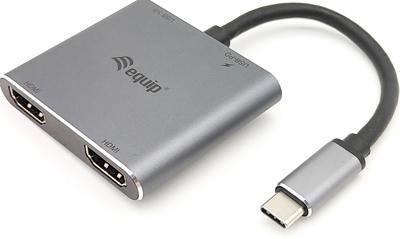 Equip 133484 usb-c 4 in 1 dual hdmi adapter