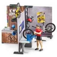 Bruder bworld fietsenwinkel speelfiguur (63120) - thumbnail