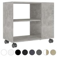 Bijzettafel 70x35x55 cm spaanplaat wit - thumbnail