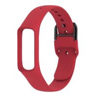 Slimme horloge pure kleur siliconen polsband horlogeband voor Galaxy fit-e (rood) - thumbnail