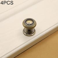 4-delige 30mm 266 groene bronzen kast kast deur lade Vintage zink legering solide één gat behandelen - thumbnail