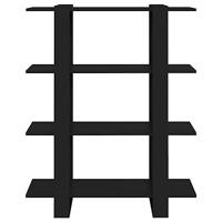 Boekenkast/kamerscherm 100x30x123,5 zwart - thumbnail