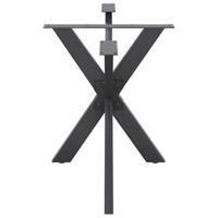 Eettafelpoot spider vorm 120x68x(72-73) cm staal antraciet - thumbnail