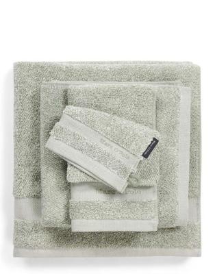 Marc O'Polo Marc O'Polo Melange Washandje Green/Off White 16x22