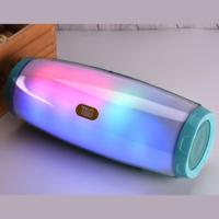 T&G TG165 5W * 2 draagbare draadloze speaker speaker met Dancing LED knipperend licht MP3 AUX USB FM radio stereo subwoofer (groen) - thumbnail